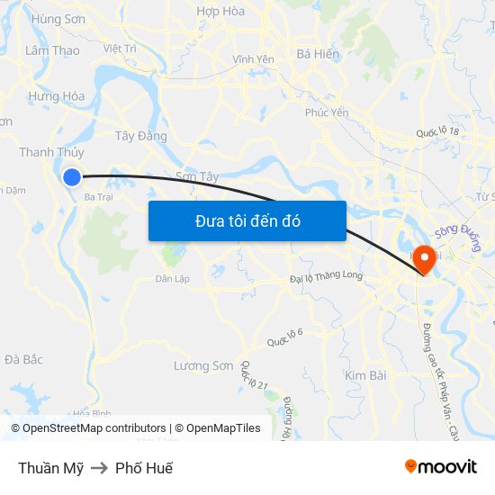 Thuần Mỹ to Phố Huế map