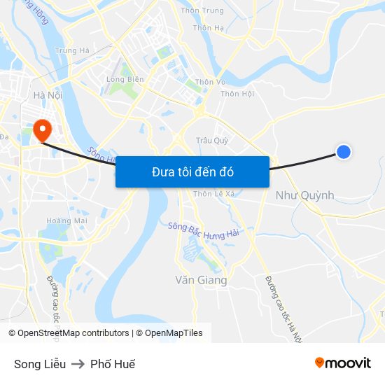 Song Liễu to Phố Huế map