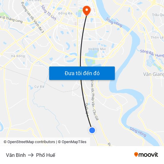 Văn Bình to Phố Huế map