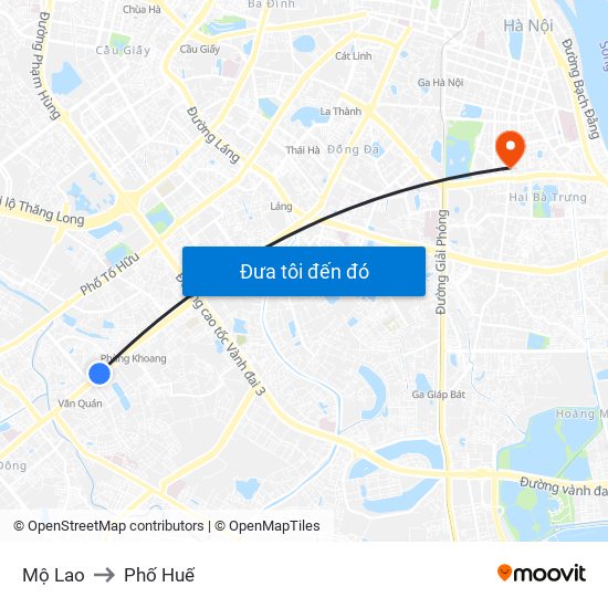 Mộ Lao to Phố Huế map