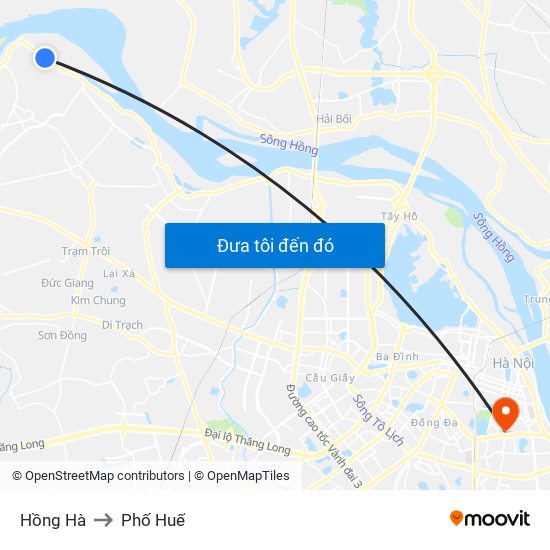 Hồng Hà to Phố Huế map