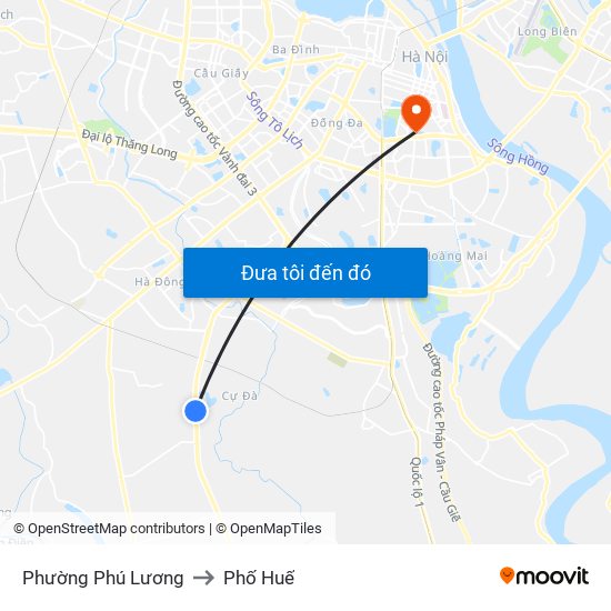 Phường Phú Lương to Phố Huế map