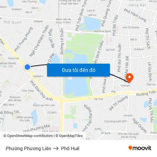 Phường Phương Liên to Phố Huế map