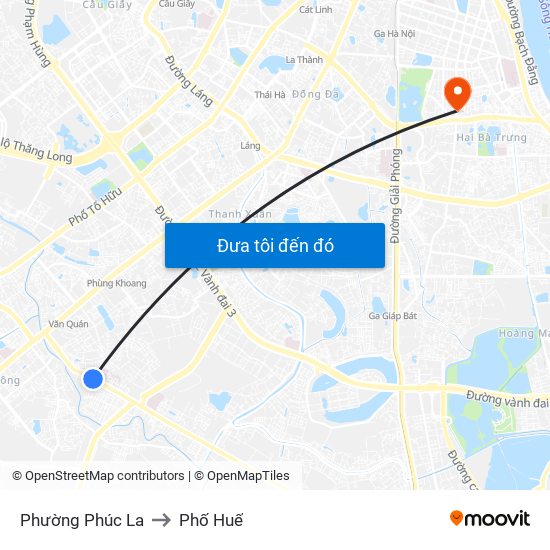 Phường Phúc La to Phố Huế map