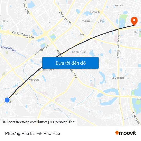 Phường Phú La to Phố Huế map