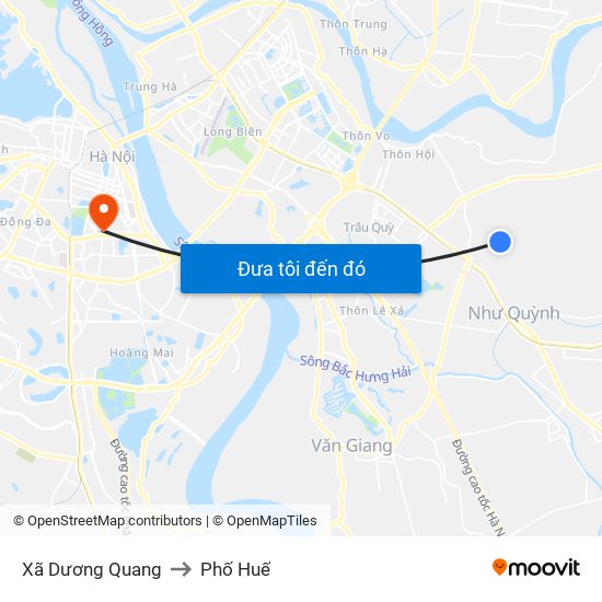 Xã Dương Quang to Phố Huế map