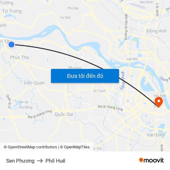 Sen Phương to Phố Huế map