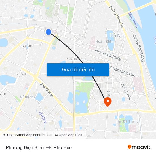 Phường Điện Biên to Phố Huế map