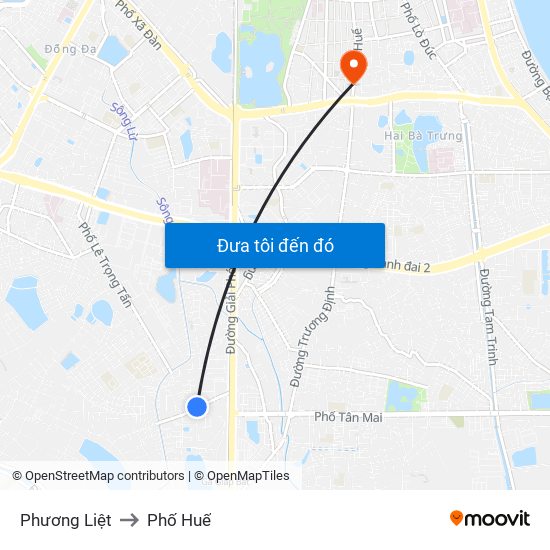 Phương Liệt to Phố Huế map