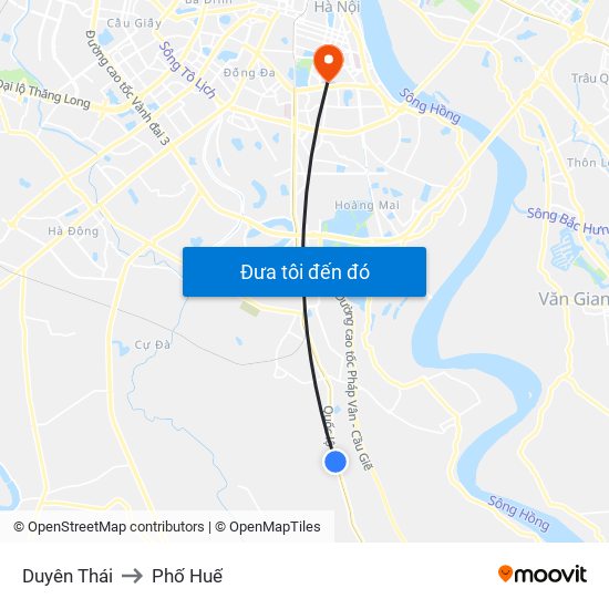 Duyên Thái to Phố Huế map