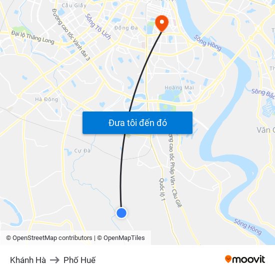 Khánh Hà to Phố Huế map