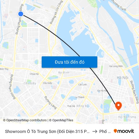 Showroom Ô Tô Trung Sơn (Đối Diện 315 Phạm Văn Đồng) to Phố Huế map