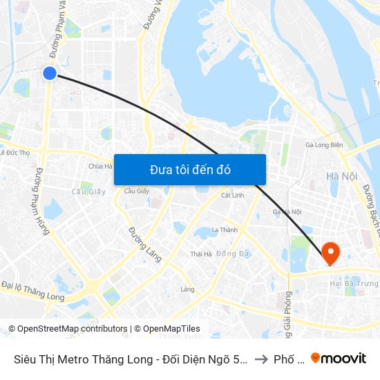 Siêu Thị Metro Thăng Long - Đối Diện Ngõ 599 Phạm Văn Đồng to Phố Huế map