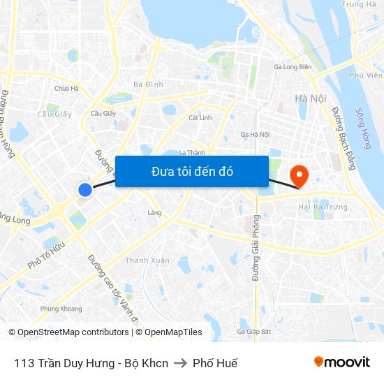 113 Trần Duy Hưng - Bộ Khcn to Phố Huế map