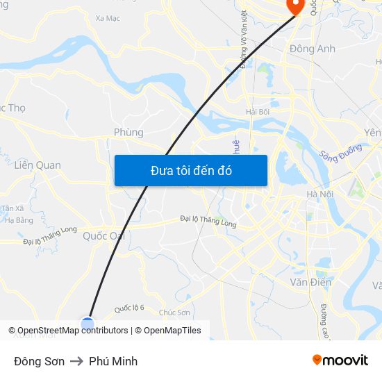 Đông Sơn to Phú Minh map