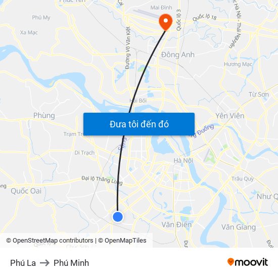 Phú La to Phú Minh map