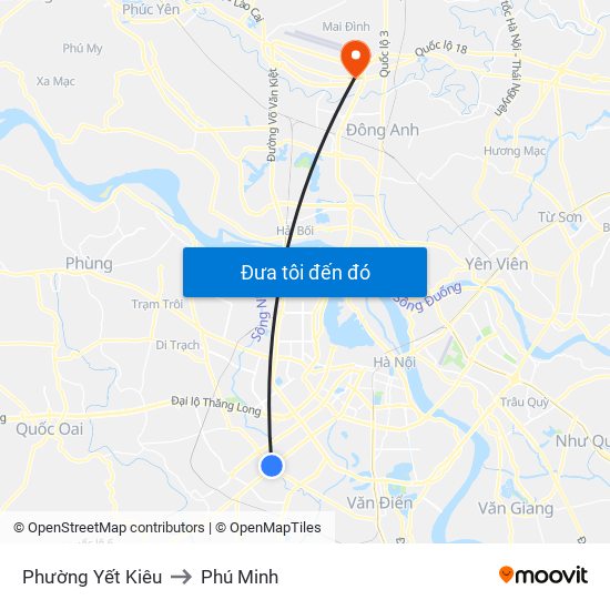 Phường Yết Kiêu to Phú Minh map