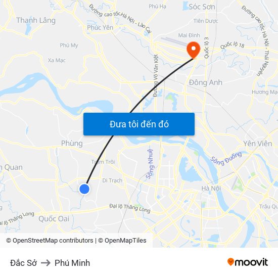 Đắc Sở to Phú Minh map