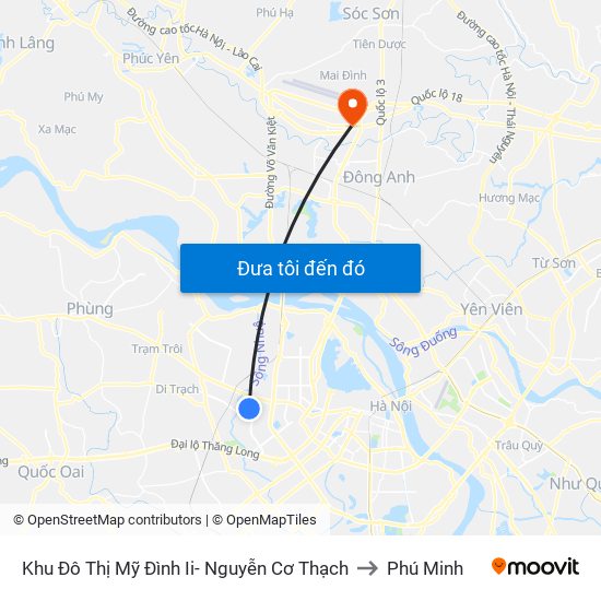 Khu Đô Thị Mỹ Đình Ii- Nguyễn Cơ Thạch to Phú Minh map