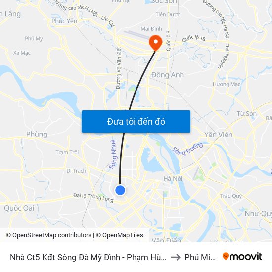 Nhà Ct5 Kđt Sông Đà Mỹ Đình - Phạm Hùng to Phú Minh map