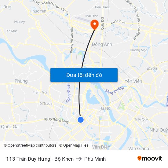 113 Trần Duy Hưng - Bộ Khcn to Phú Minh map