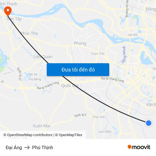 Đại Áng to Phú Thịnh map