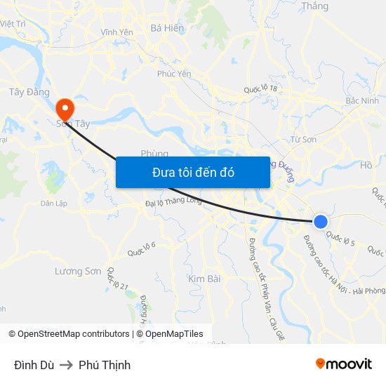 Đình Dù to Phú Thịnh map