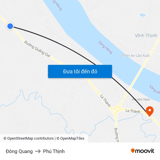Đông Quang to Phú Thịnh map