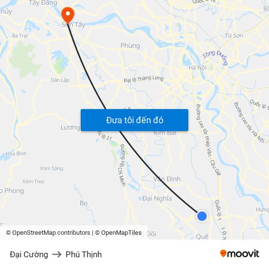 Đại Cường to Phú Thịnh map