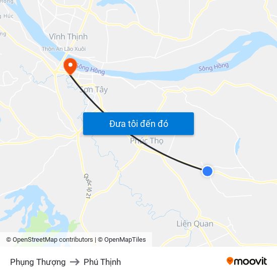 Phụng Thượng to Phú Thịnh map