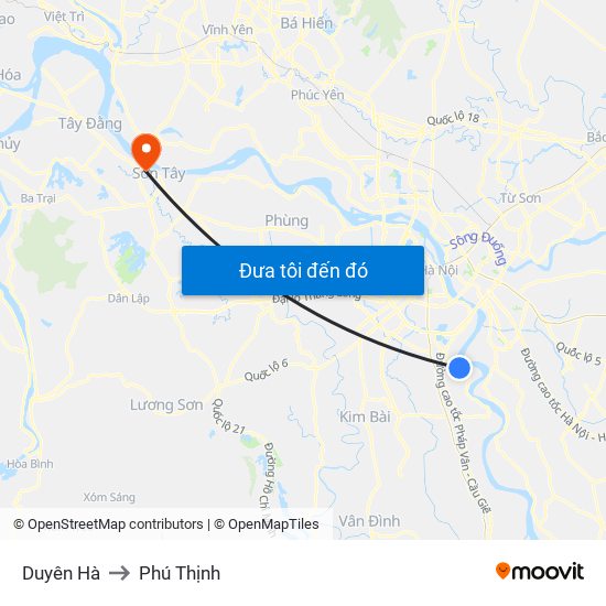 Duyên Hà to Phú Thịnh map