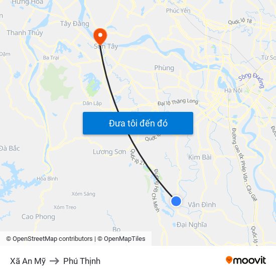 Xã An Mỹ to Phú Thịnh map