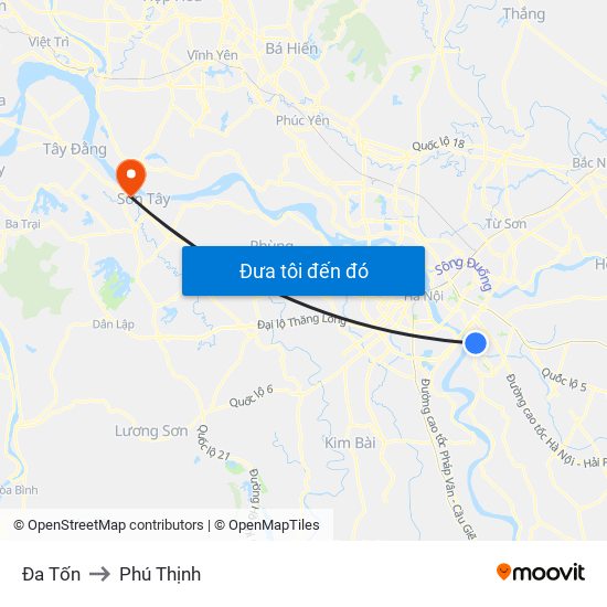 Đa Tốn to Phú Thịnh map