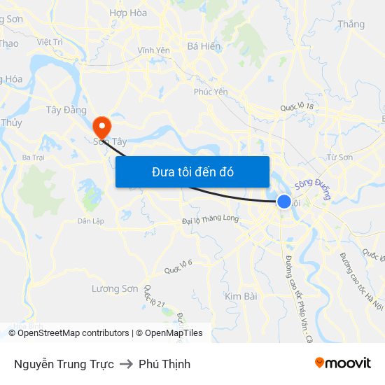 Nguyễn Trung Trực to Phú Thịnh map