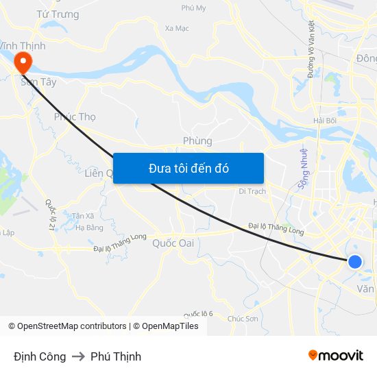 Định Công to Phú Thịnh map