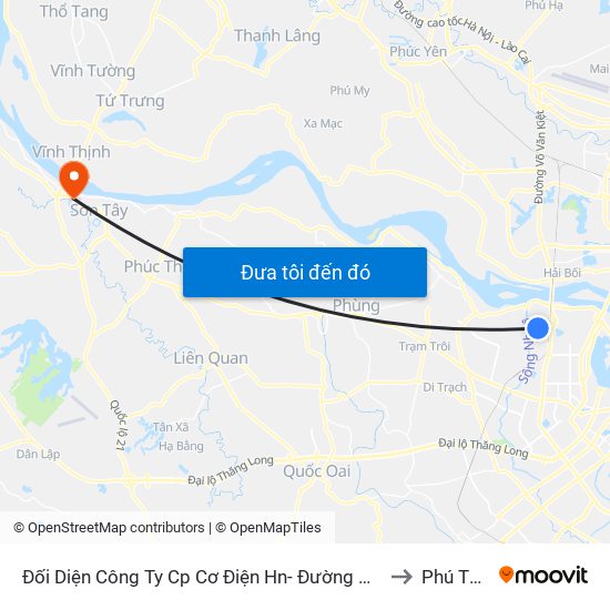 Đối Diện Công Ty Cp Cơ Điện Hn- Đường Đức Thắng to Phú Thịnh map