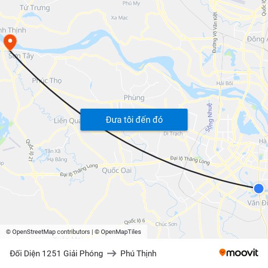 Đối Diện 1251 Giải Phóng to Phú Thịnh map