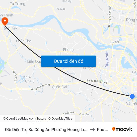 Đối Diện Trụ Sở Công An Phường Hoàng Liệt- 1277 Giải Phóng to Phú Thịnh map