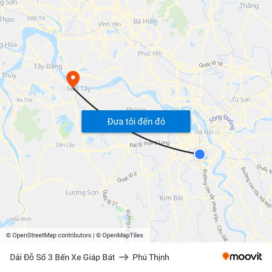 Dải Đỗ Số 3 Bến Xe Giáp Bát to Phú Thịnh map