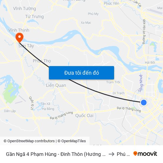 Gần Ngã 4 Phạm Hùng - Đình Thôn (Hướng Đi Khuất Duy Tiến)-Cột Sau to Phú Thịnh map