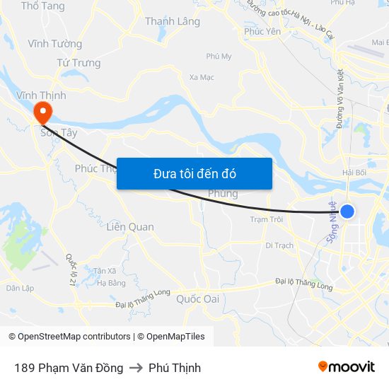 189 Phạm Văn Đồng to Phú Thịnh map