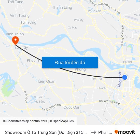 Showroom Ô Tô Trung Sơn (Đối Diện 315 Phạm Văn Đồng) to Phú Thịnh map