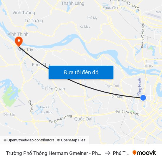 Số 9 Phạm Văn Đồng to Phú Thịnh map