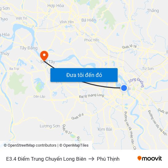 E3.4 Điểm Trung Chuyển Long Biên to Phú Thịnh map