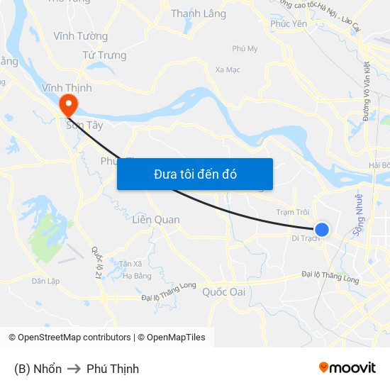 (B) Nhổn to Phú Thịnh map