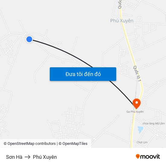 Sơn Hà to Phú Xuyên map