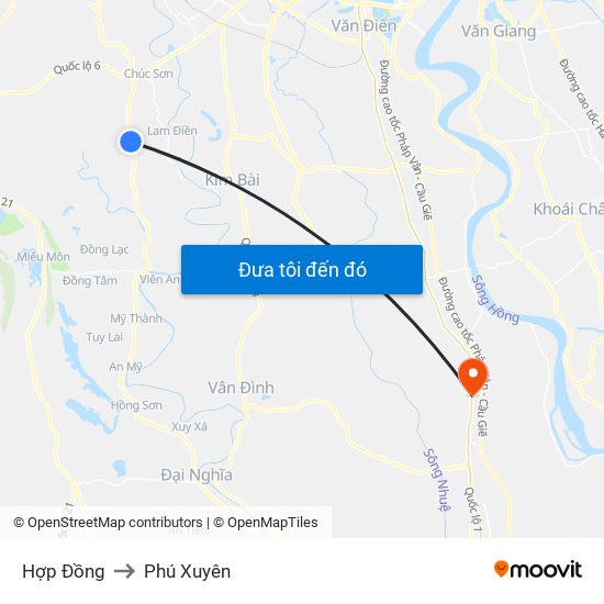 Hợp Đồng to Phú Xuyên map