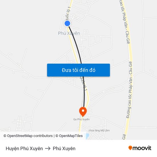 Huyện Phú Xuyên to Phú Xuyên map