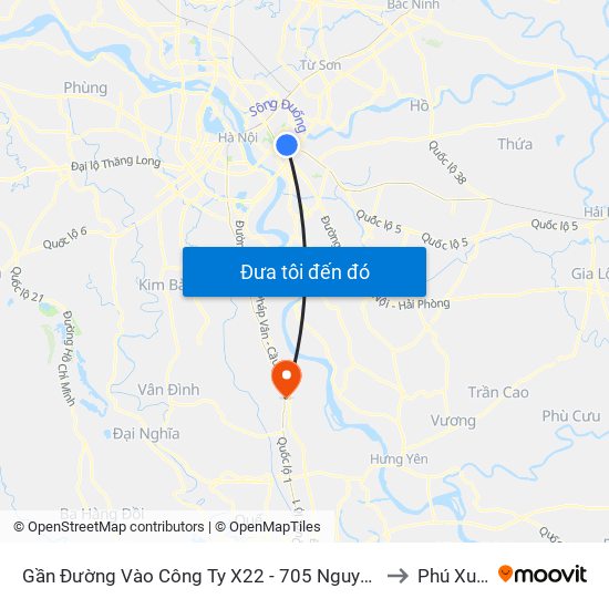 Gần Đường Vào Công Ty X22 - 705 Nguyễn Văn Linh to Phú Xuyên map