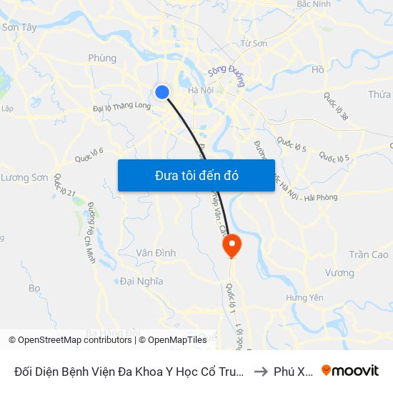 Nhà Máy Nước Mai Dịch - Phạm Hùng to Phú Xuyên map